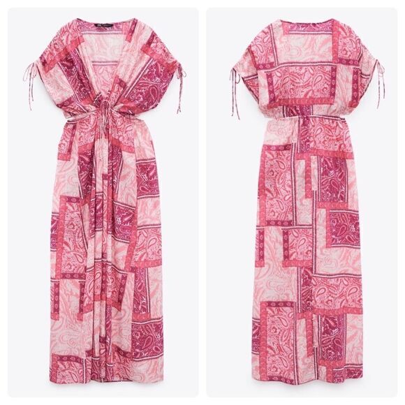 Zara Patchwork Print Dress New - Picture 11 of 11